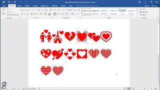 How to insert heart symbols in Word [upl. by Eiramaliehs674]