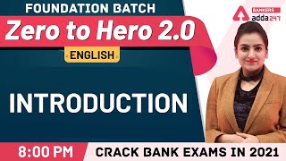 Introduction to English  Banking Foundation Classes Adda247 Class1 [upl. by Aiksas]