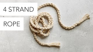 How to Braid a 4 Strand Rope [upl. by Fairfax]