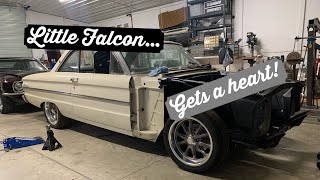 Falcon gets a heart 1963 Falcon Sprint engine install [upl. by Ycrad]