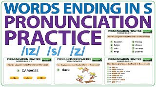 English Pronunciation Practice  How do you pronounce words ending in S [upl. by Hairom797]