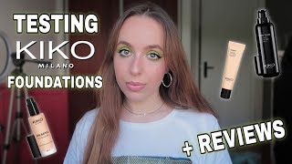 TESTING KIKO MILANO FOUNDATIONS  REVIEWS  unlimited smart and skin tone [upl. by Masry830]