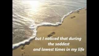 Footprints in the Sand With Lyrics [upl. by Nethsa]