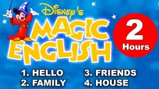 Magic English 2 Hours  ESL Disney Cartoons for Children [upl. by Livvy]