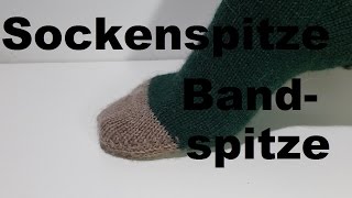 Socken Spitze stricken  Bandspitze [upl. by Hendricks]