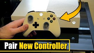 How to PAIR your NEW XBOX Controllers to your XBOX ONE S 2 Methods [upl. by Acirred836]