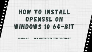 How to Install OpenSSL on windows 10 64bit [upl. by Chatterjee]