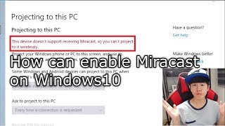 How can enable Miracast on Window10 [upl. by Che]