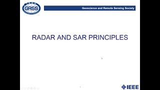 3 Radar and SAR Principles [upl. by Dame]