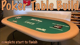 Poker Table Build from Start to Finish [upl. by Ahsinev]