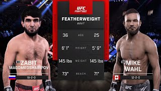 UFC Fight NightWahl vs Magomedsharipov [upl. by Nirb]