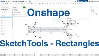 Onshape  One Minute Lesson  Sketching Rectangles [upl. by Rayford]