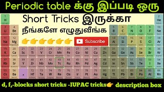 easy tricks to remember periodic table in tamilsimple tricks to remember s block p block elements [upl. by Delfeena]