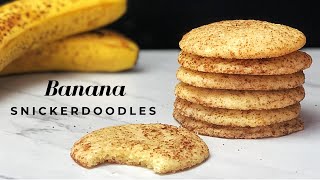 BANANA SNICKERDOODLE COOKIES  Vegan cookie recipe [upl. by Narda]