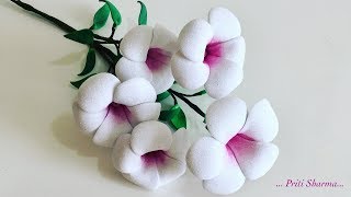 DIY  Foam Sheet Flowers  Easy Flower Art  Priti Sharma [upl. by Gaylene]