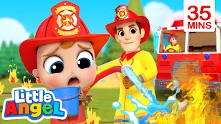 Firefighters To The Rescue  More  Little Angel Kids Songs amp Nursery Rhymes [upl. by Oiramat814]