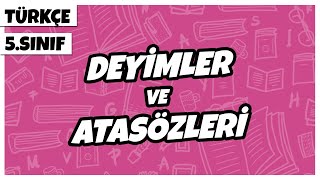 5 Sınıf Türkçe  Deyimler ve Atasözleri  2022 [upl. by Atnoled694]