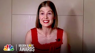 Rosamund Pike Best Actress in a Motion Picture Musical or Comedy  2021 Golden Globes [upl. by Frederich]