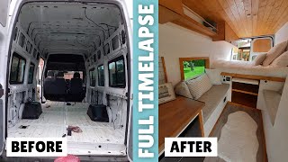 Minibus Campervan Conversion  FULL TIMELAPSE in 10 Minutes  DIY Van Self Build [upl. by Ahsia]