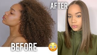 CURLY TO STRAIGHT No Frizz No Damage [upl. by Cohl]