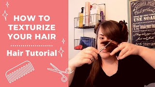 How to use Texturizing Shears  Tutorial  Haircuts at Home [upl. by Mcevoy]