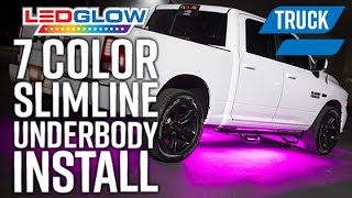 Installation  LEDGlow Slimline LED Underglow for Trucks [upl. by Htez]