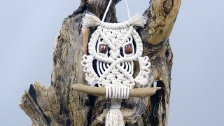 Macrame Owl Wall Hanging Tutorial For Beginners amp Beyond [upl. by Fogg526]