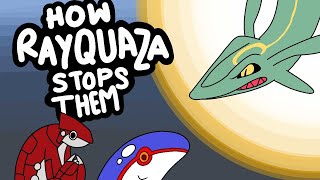 How Rayquaza stops Groudon amp Kyogre  Illustrator Animations [upl. by Fredette]