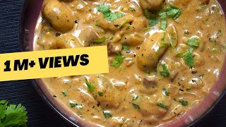 Creamy Butter Garlic Mushrooms  Veg Recipes [upl. by Atsedom462]