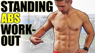 10 MINUTE STANDING ABS ROUTINE  Strong Six Pack Core Workout [upl. by Rombert]