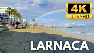 Walking Tour  Larnaca 🇨🇾【4K】Experience Cyprus [upl. by Rubi738]