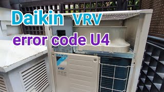 How to reset error code U4 VRV4 [upl. by Ahsrats]