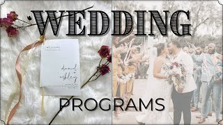 DIY WEDDING PROGRAMS  DIY CEREMONY PROGRAMS 💍✨ [upl. by Aihsoek]