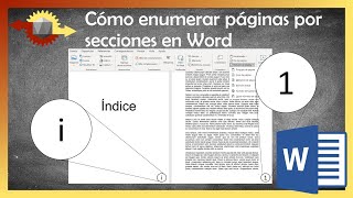 Cómo enumerar páginas por secciones en Word [upl. by Trimble]