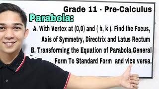 PreCalculus  Conic Section  Parabola [upl. by Dorran938]