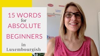 15 Basic Luxembourgish Words for Absolute Beginners [upl. by Ainala]