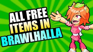 Every FREE Item in Brawlhalla and how to get them [upl. by Sidnarb]