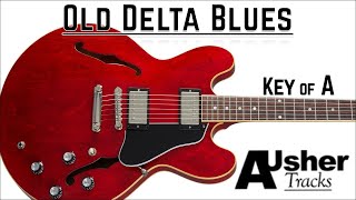 Old Delta Blues in A major  Guitar Backing Track [upl. by Ahseiyn]