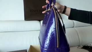 LV Alma PM Vernis Blueberry Unboxing [upl. by Anali]