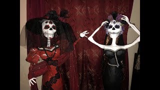 Como hacer una catrina catrina de papel mache DIY parte 1 [upl. by Hatokad]