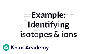 Worked example Identifying isotopes and ions  Chemistry  Khan Academy [upl. by Yllek]