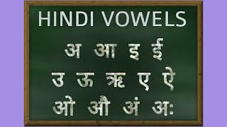 Hindi Vowels Pronunciation  Learn Hindi Alphabets [upl. by Koziel]