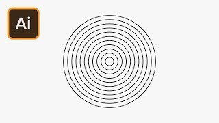 Concentric Circles in Illustrator  2 Minute Tutorial [upl. by Saraann]