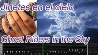 Jinetes en el Cielo TAB  Ghost Riders in the Sky Country Style TAB 345 [upl. by Latea596]