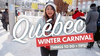 QUEBEC WINTER CARNIVAL  10 Things to do at Carnaval ft the Parade Ice Sculptures amp Food [upl. by Leima]