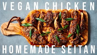 MEATIEST VEGAN CHICKEN TERIYAKI  How To Make Seitan From Flour [upl. by Devinna]