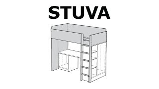 How to assemble the STUVA loft bed frame [upl. by Herra]