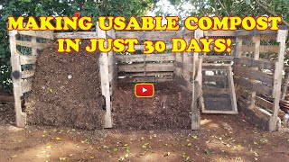 Making Compost in 30 Days Using Pallet Wood Bins [upl. by Halley]