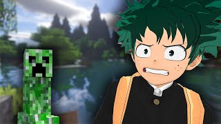 Deku discovers Minecraft VR MHA VR [upl. by Warthman853]