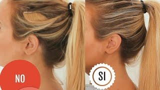 Coleta con extensiones TRUCO INFALIBLE  Sara Bruno [upl. by Guntar]